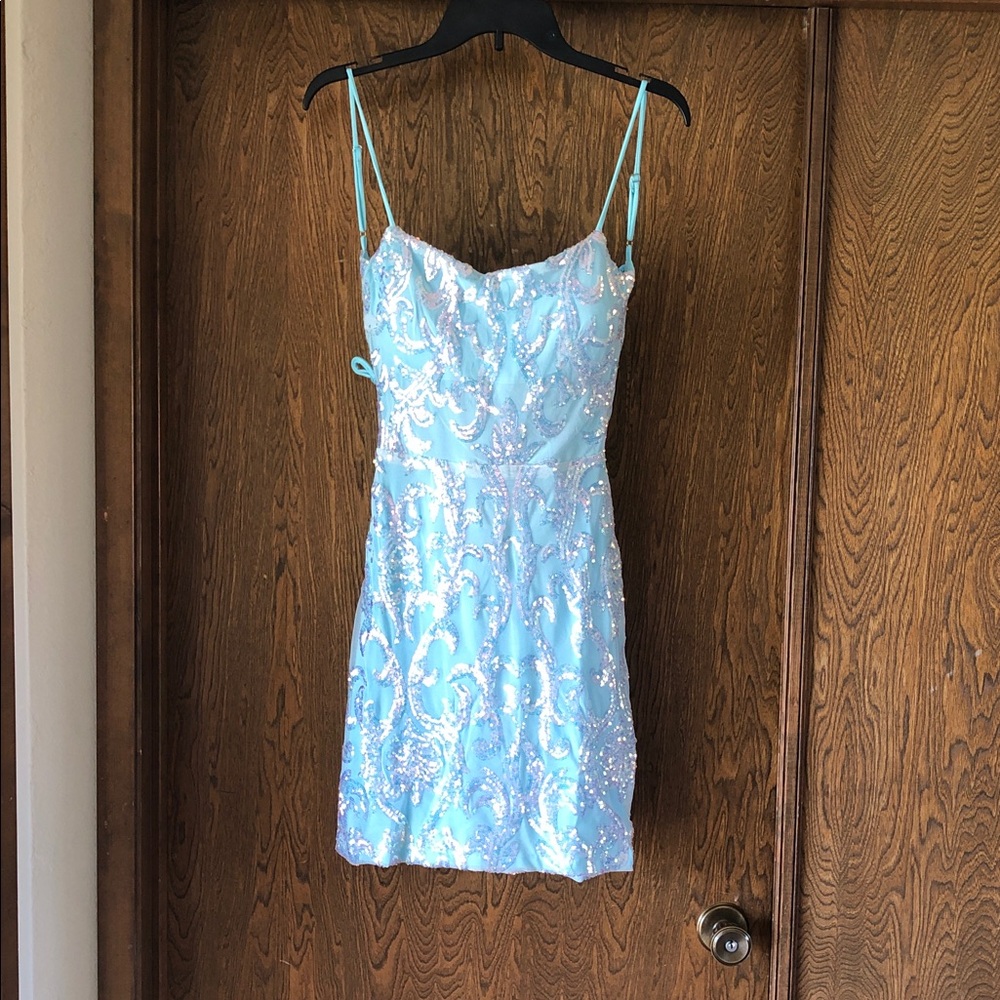 Light Blue Sequin Dress new never worn